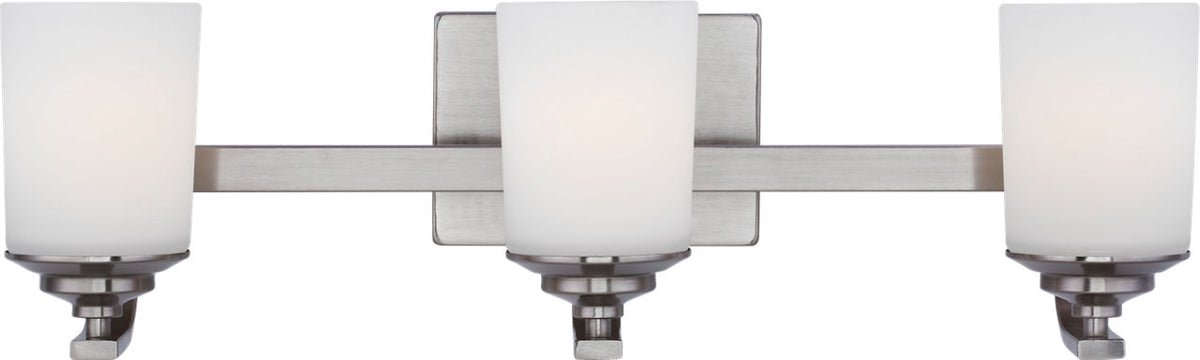 Generation Lighting Kemal 3 light brushed nickel bath vanity wall light