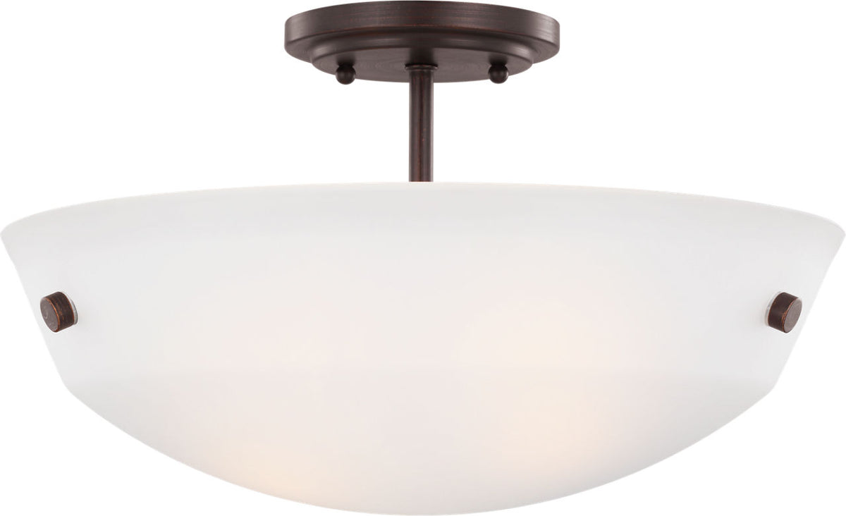 Generation Lighting Kerrville 2 light bronze semi-flush convertible pendant ceiling light