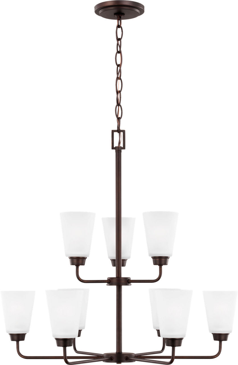 Generation Lighting Kerrville 9 light bronze chandelier ceiling light
