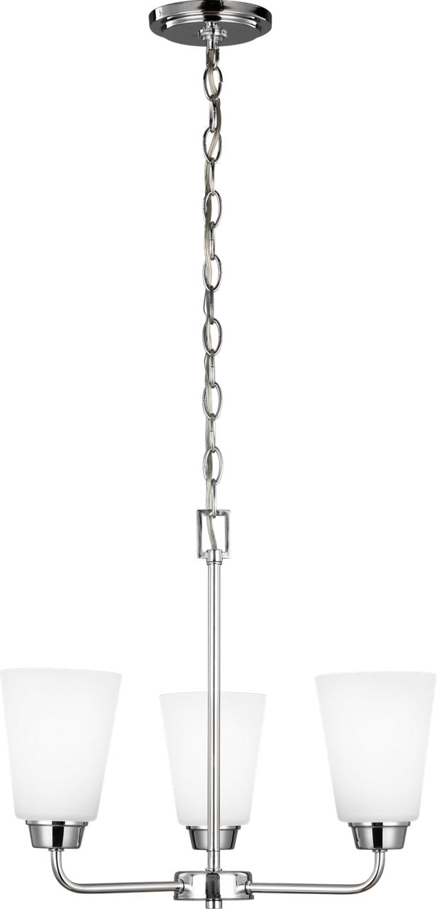 Generation Lighting Kerrville 3 light chrome chandelier ceiling light
