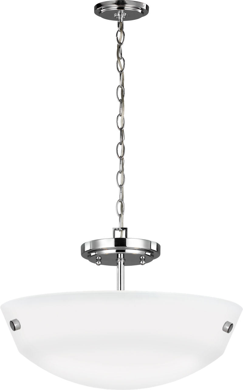 Generation Lighting Kerrville 2 light chrome flush mount ceiling light