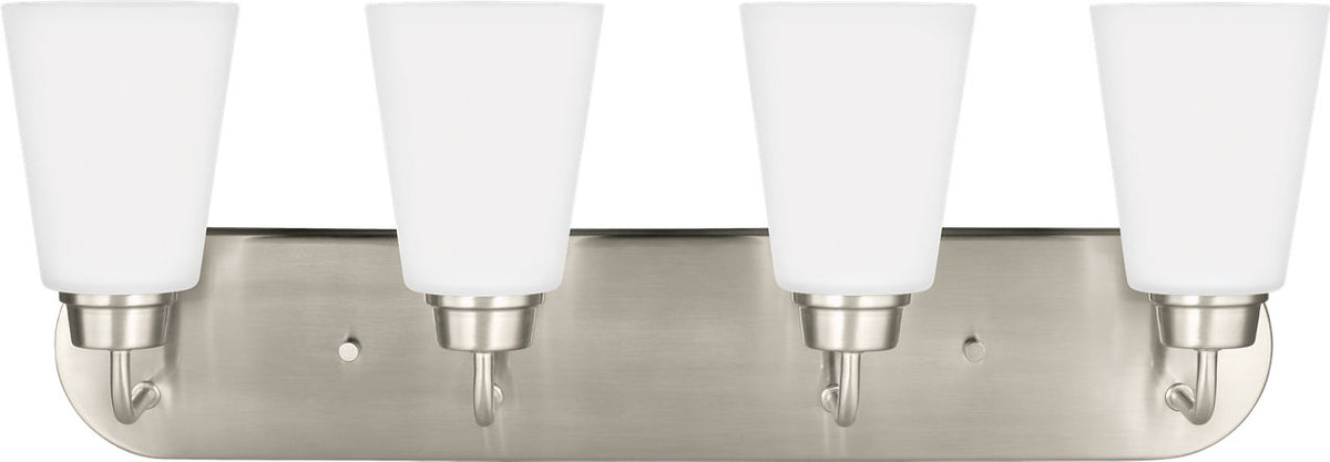 Generation Lighting Kerrville 4 light brushed nickel bath vanity wall light