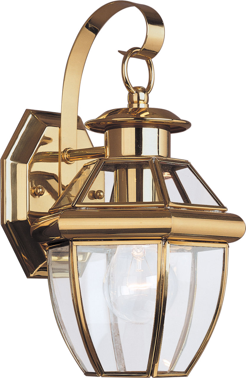 Generation Lighting 8037-02 Lancaster polished brass wall lantern