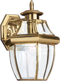 Generation Lighting Lancaster 1 light polished brass outdoor wall lantern