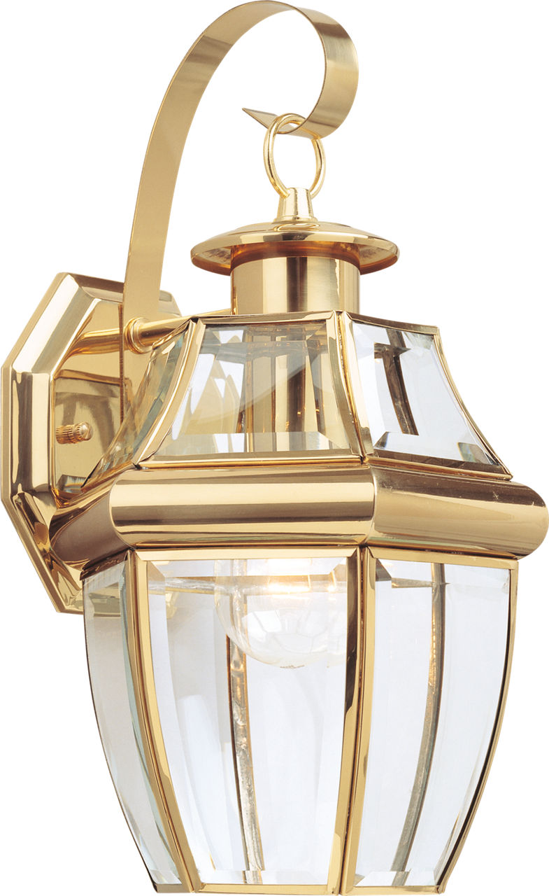 Generation Lighting Lancaster 14 inch polished brass outdoor wall light