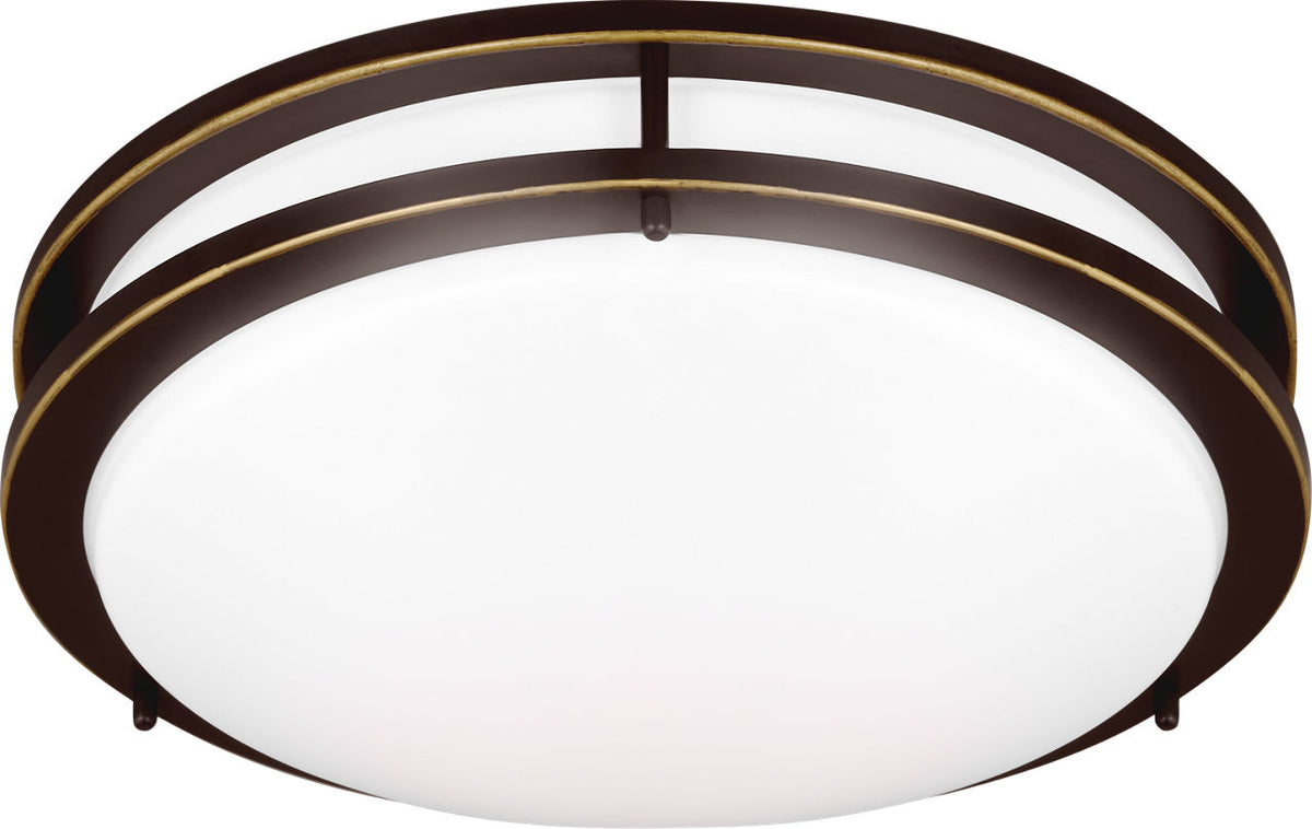 Generation Lighting 7650893S-71 Mahone antique bronze LED flush mount ceiling light