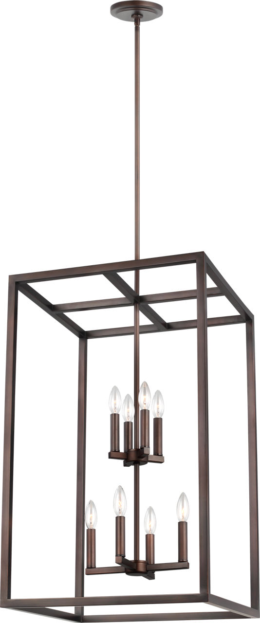 Generation Lighting 5134508-710 Moffet Street 8 Light Bronze Lantern Ceiling Light