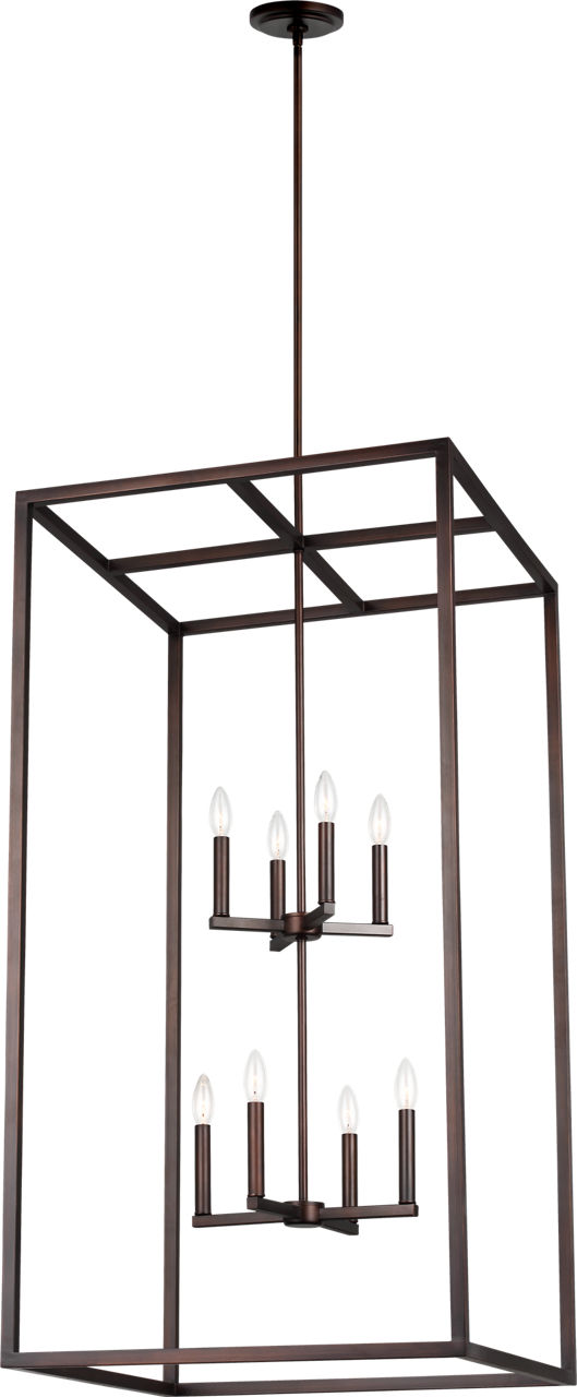 Generation Lighting Moffet Street 8 light bronze lantern ceiling light