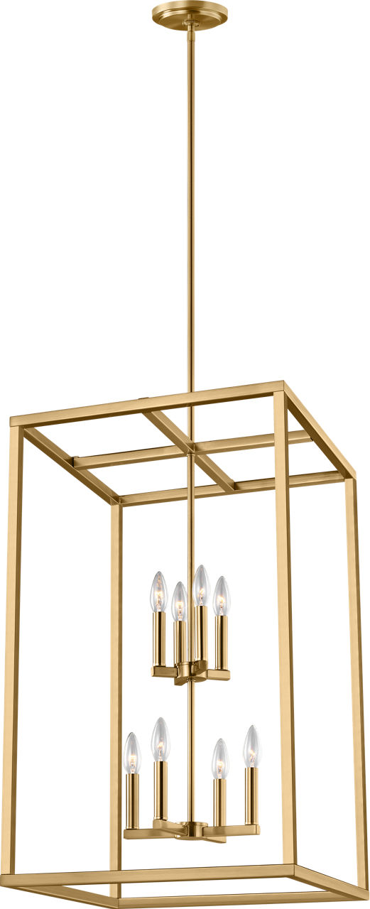 Generation Lighting Moffet Street 8 light brass lantern ceiling light