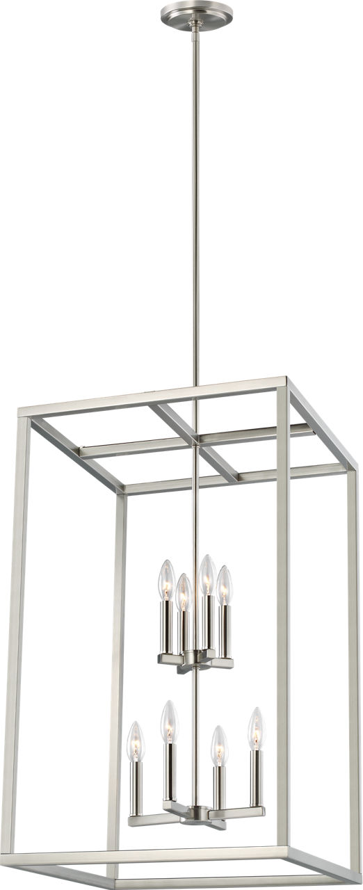 Generation Lighting Moffet Street 8 light brushed nickel pendant ceiling light