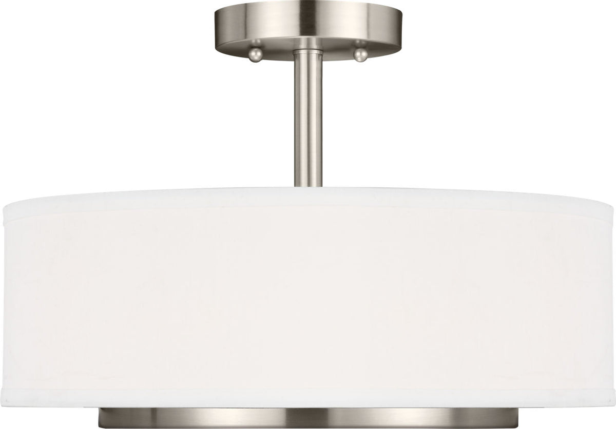 Generation Lighting 7728002EN3-962 Nance 2 Light 16.25 inch Brushed Nickel Flush Mount Ceiling Light