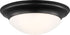 Generation Lighting Nash 3 light flush mount ceiling light in midnight black