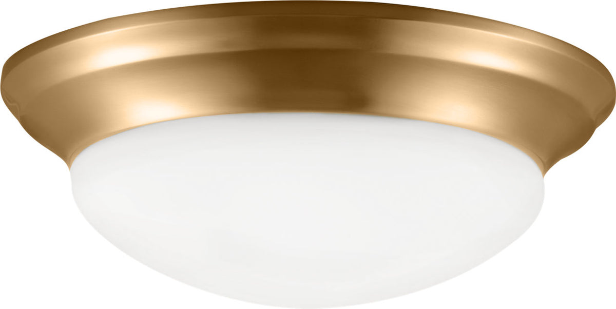 Generation Lighting 75436-848 Nash 3 Light Satin Brass Flush Mount Ceiling Light