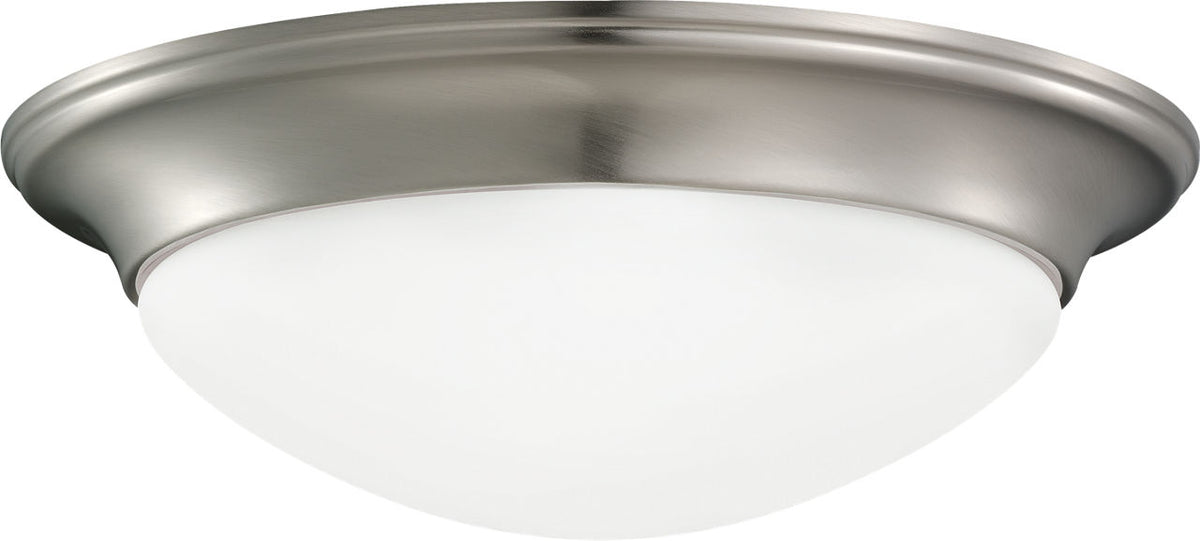 Generation Lighting Nash 3 light brushed nickel flush mount ceiling light