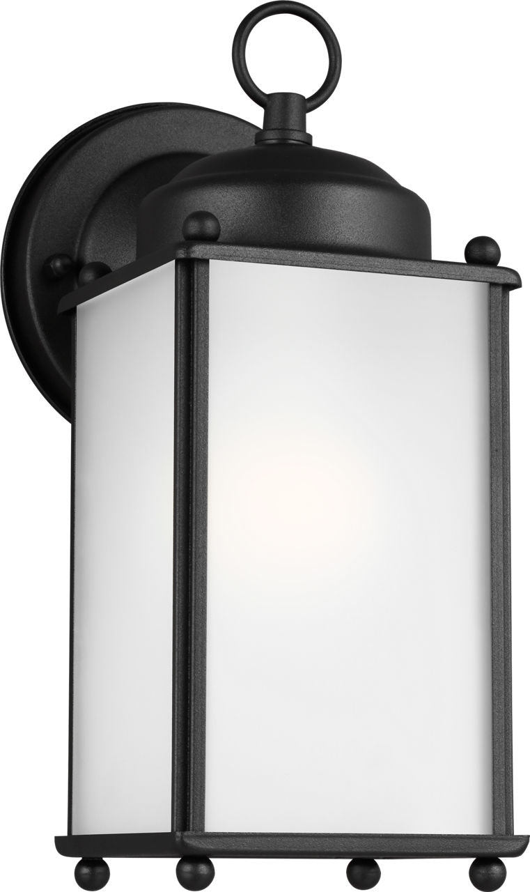 Generation Lighting New Castle 1 light black wall lantern