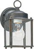 Generation Lighting New Castle 1 light outdoor wall lantern in antique brushed nickel