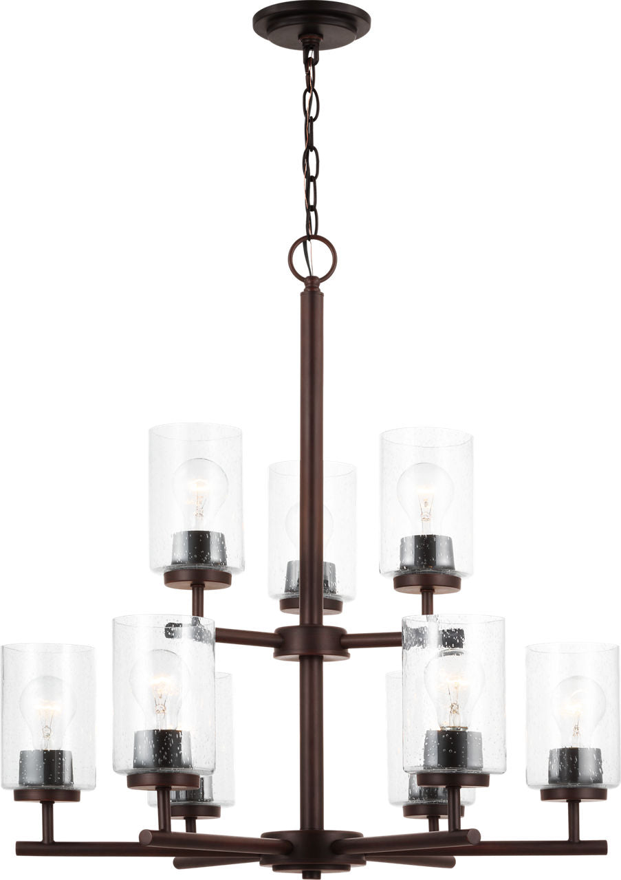 Generation Lighting Oslo 9 light bronze chandelier ceiling light