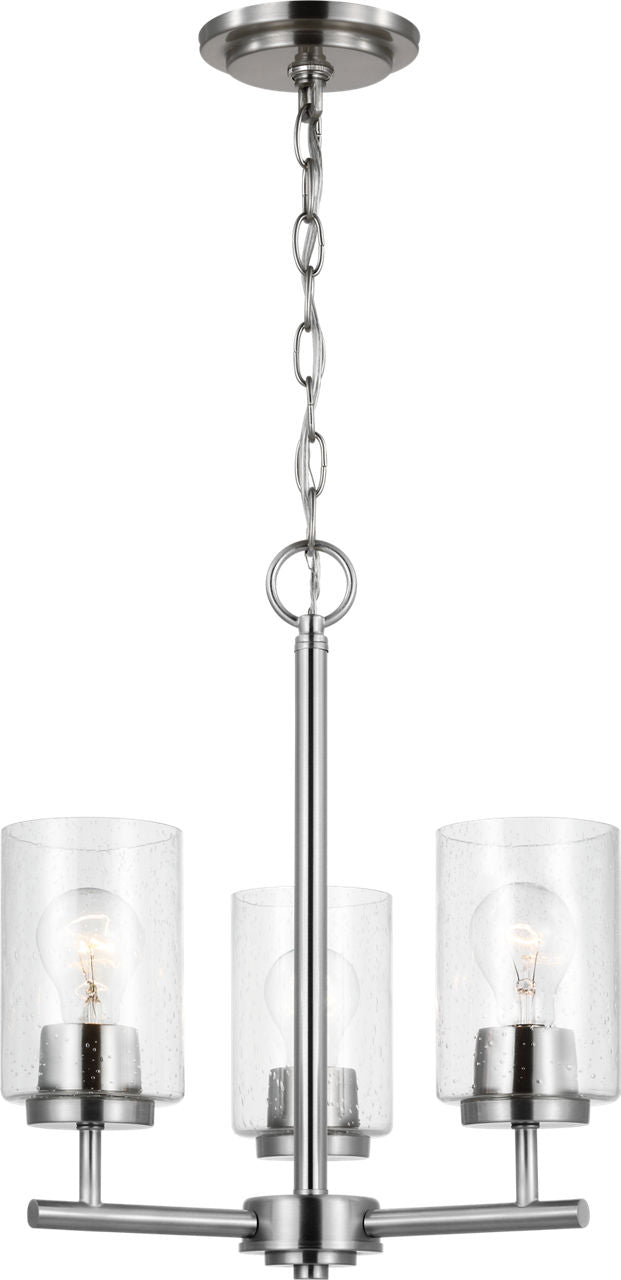 Generation Lighting Oslo 3 light brushed nickel chandelier ceiling light