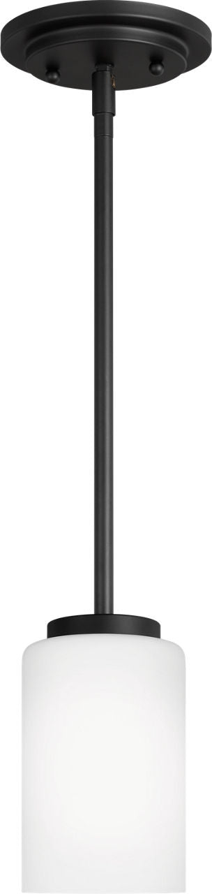 Generation Lighting 61160-112 Oslo 1 light black mini pendant ceiling light