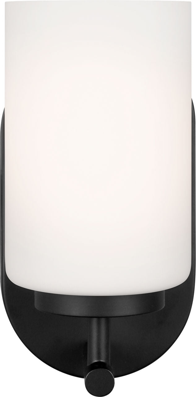 Generation Lighting 41160-112 Oslo 1 Light Midnight Black Bath Sconce Wall Light