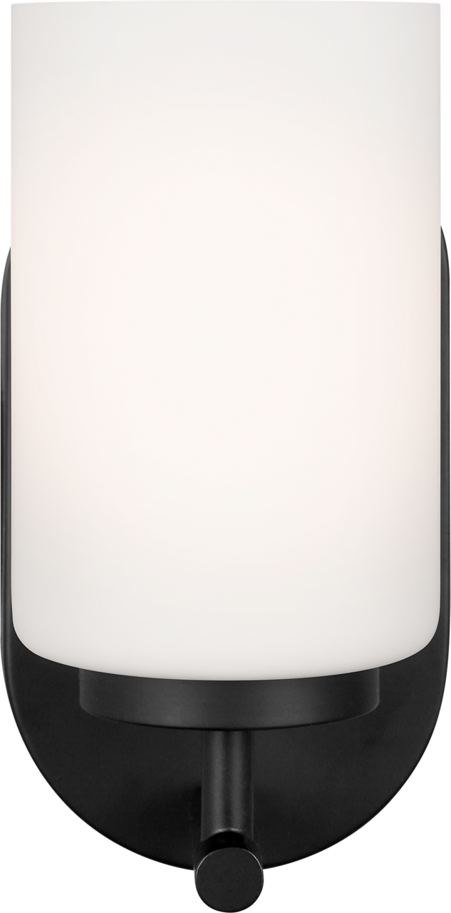 Generation Lighting 41160EN3-112 Oslo 1 Light 8.75 inch Midnight Black Bath Sconce Wall Light