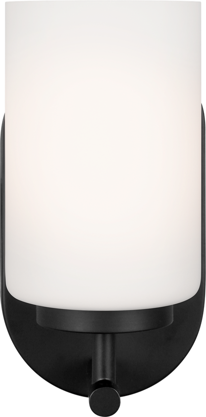 Generation Lighting 41160EN3-112 Oslo 1 Light 8.75 inch Midnight Black Bath Sconce Wall Light