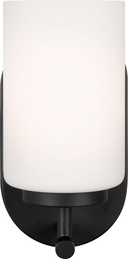 Generation Lighting 41160EN3-112 Oslo 1 Light 8.75 inch Midnight Black Bath Sconce Wall Light