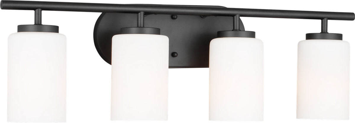 Generation Lighting Oslo 4 light midnight black bath vanity wall light