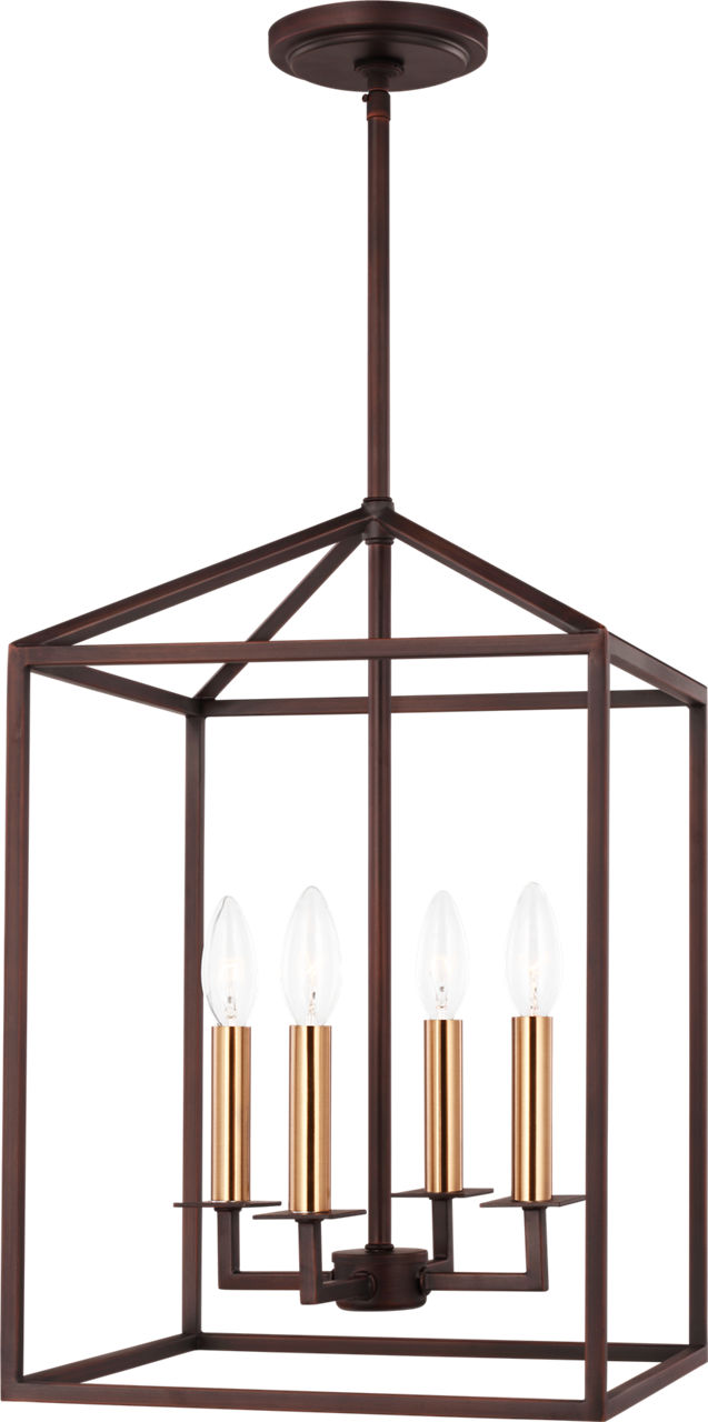 Generation Lighting Perryton 4 light bronze lantern ceiling light