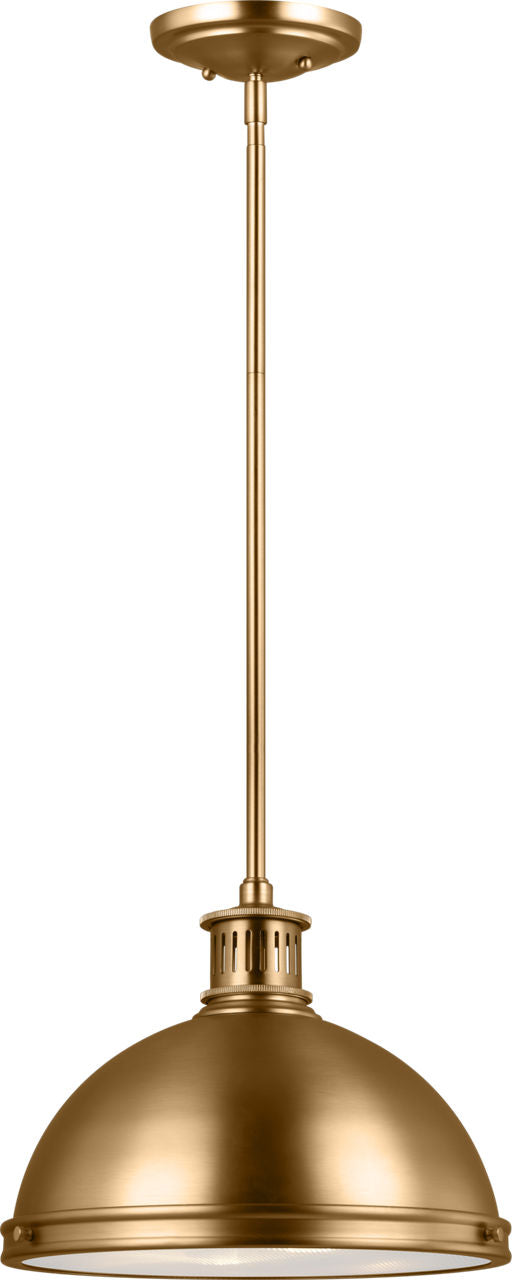 Generation Lighting Pratt Street Metal 2 light satin brass pendant ceiling light