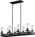 Generation Lighting Ravenwood Manor 8 light linear chandelier in black