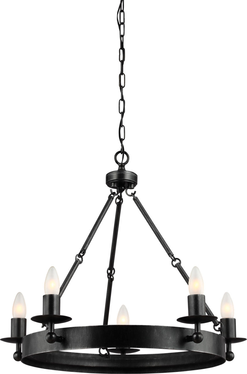 Generation Lighting Ravenwood Manor 5 light black chandelier ceiling light