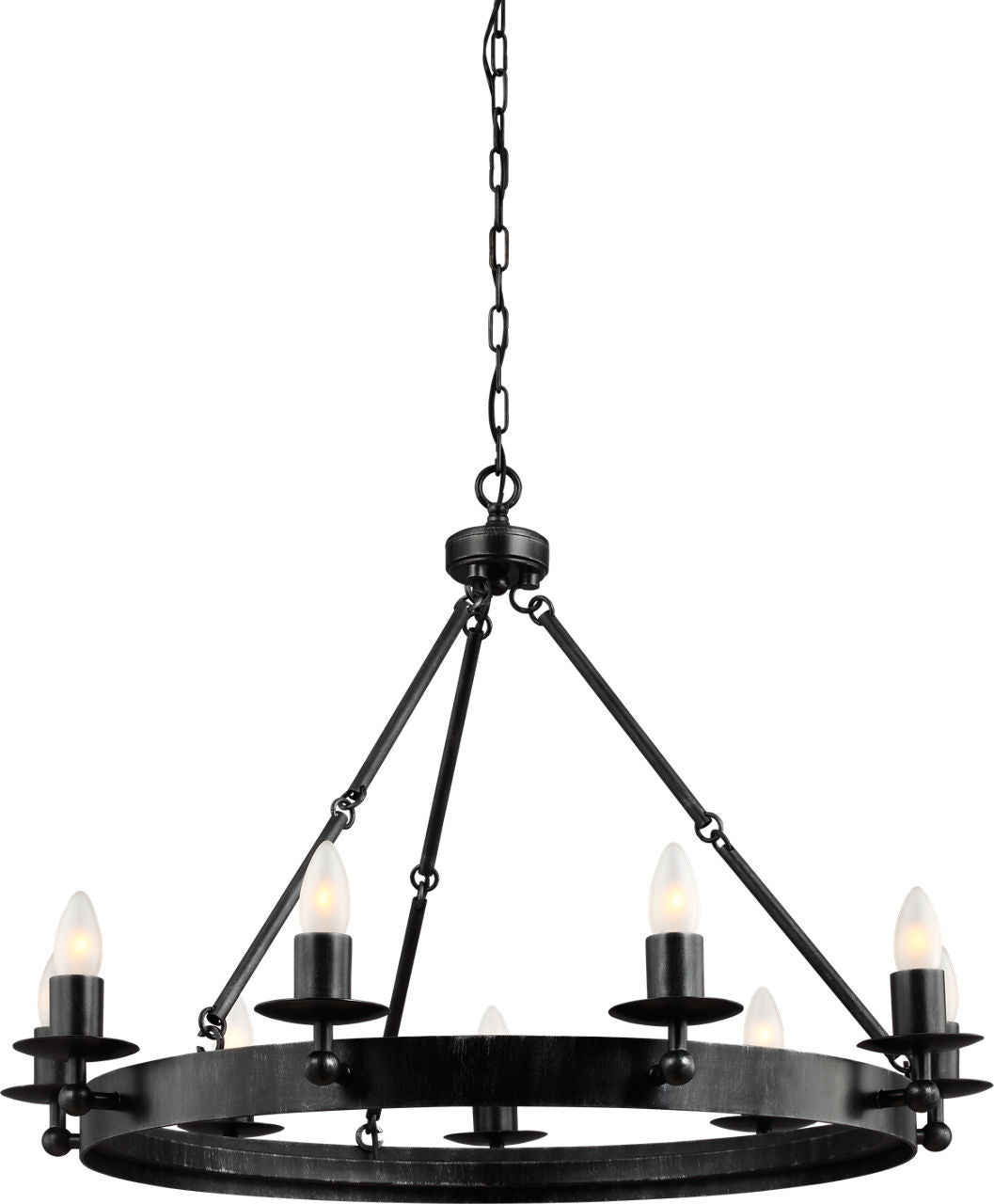 Generation Lighting Ravenwood Manor 9 light black chandelier ceiling light