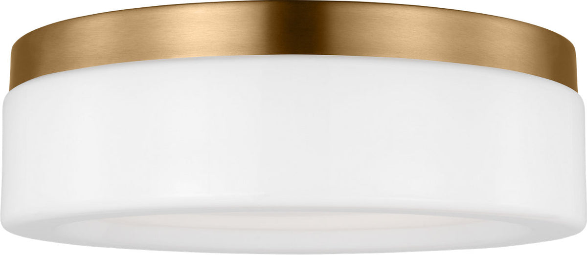 Generation Lighting Rhett 12 inch satin brass flush mount ceiling light