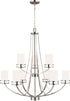 Generation Lighting Robie 9 light brushed nickel chandelier ceiling light