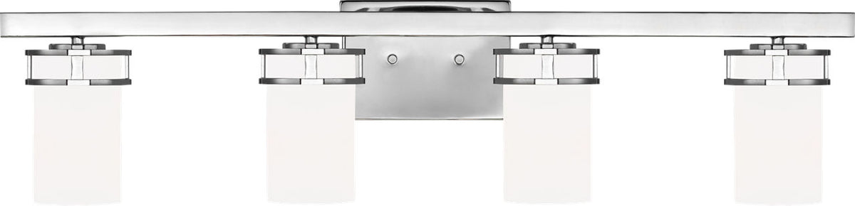Generation Lighting Robie 4 light chrome bath vanity wall light