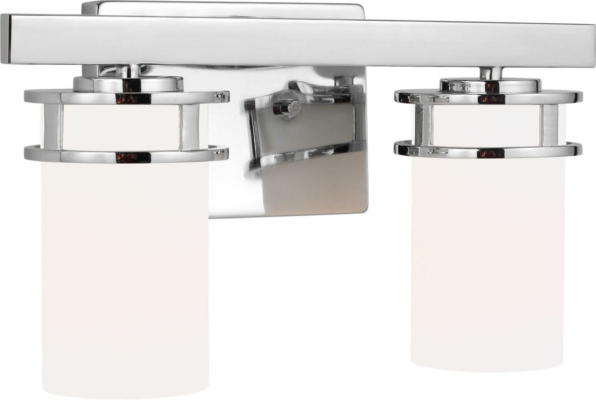 Generation Lighting Robie 2 light chrome bath vanity wall light