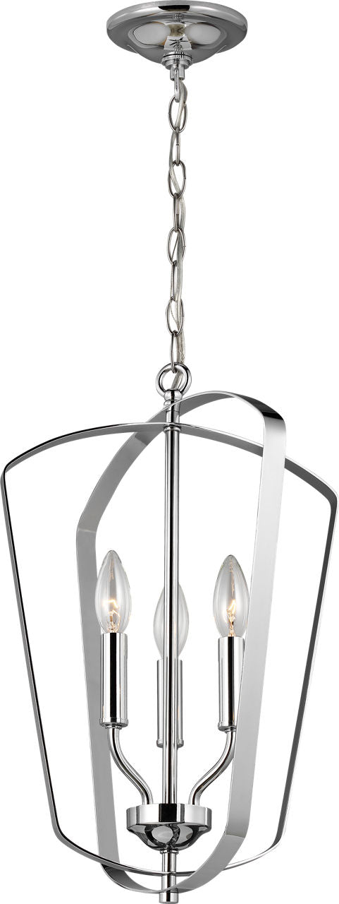 Generation Lighting 5134903EN-05 Romee 3 light chrome lantern pendant ceiling light