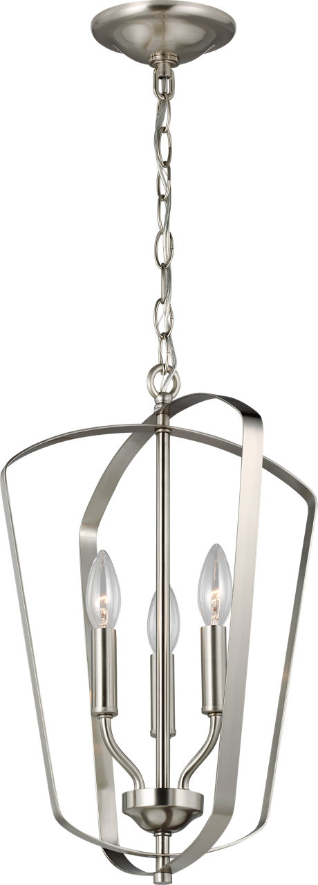 Generation Lighting Romee 3 light brushed nickel lantern ceiling light