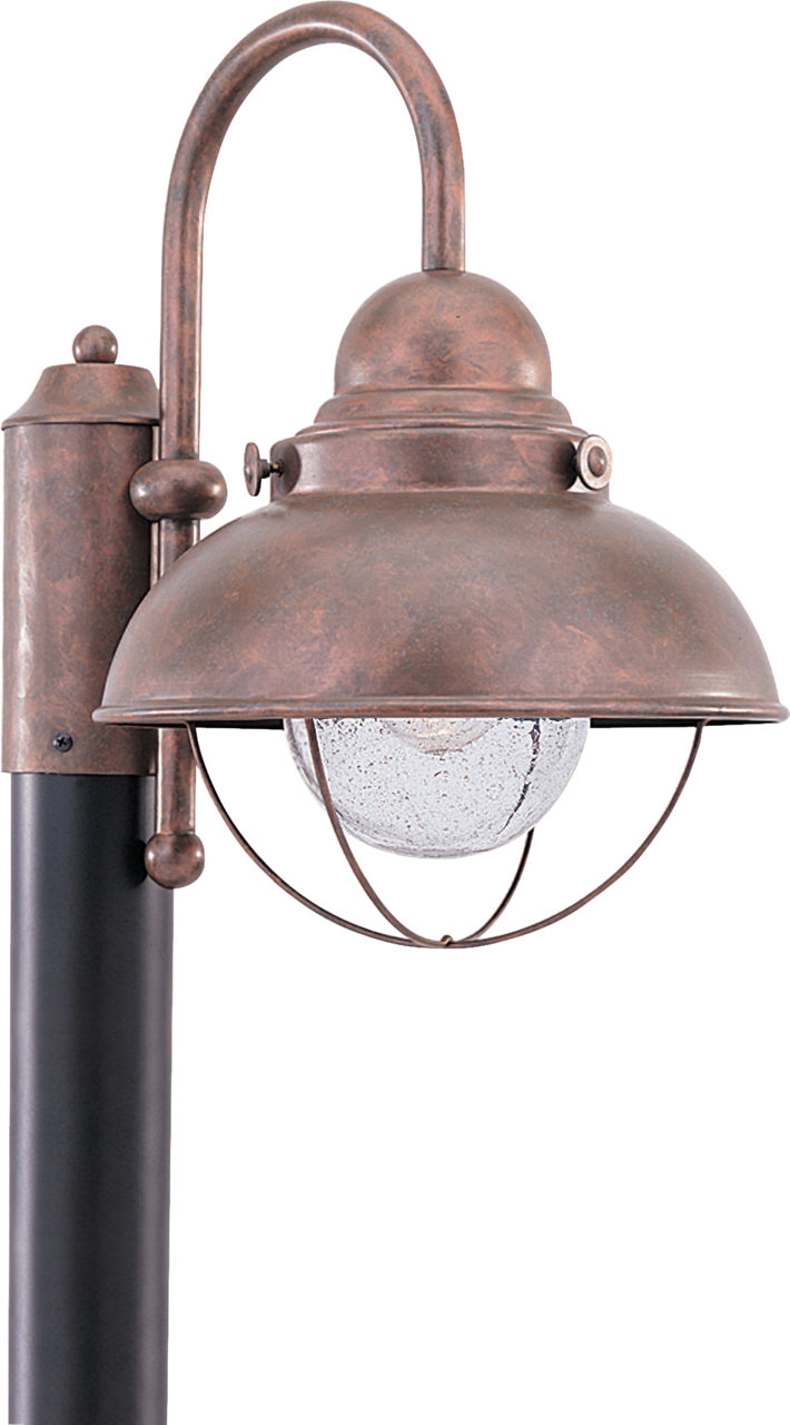 Generation Lighting Sebring 1 light weathered copper post light