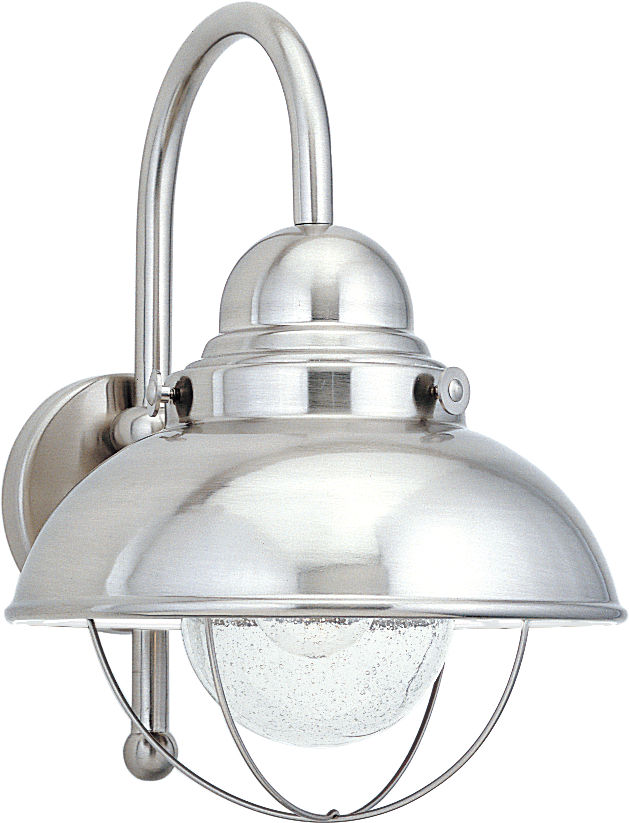 Generation Lighting Sebring brushed stainless outdoor wall lantern