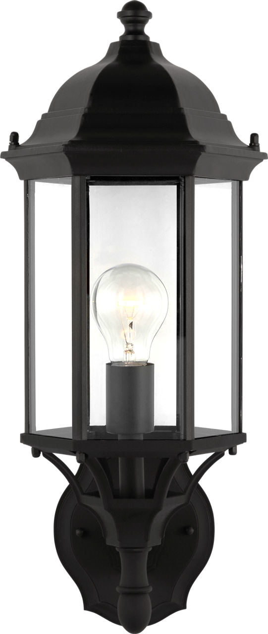 Generation Lighting Sevier 1 light textured black outdoor wall lantern