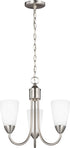 Generation Lighting Seville 3 light brushed nickel chandelier ceiling light