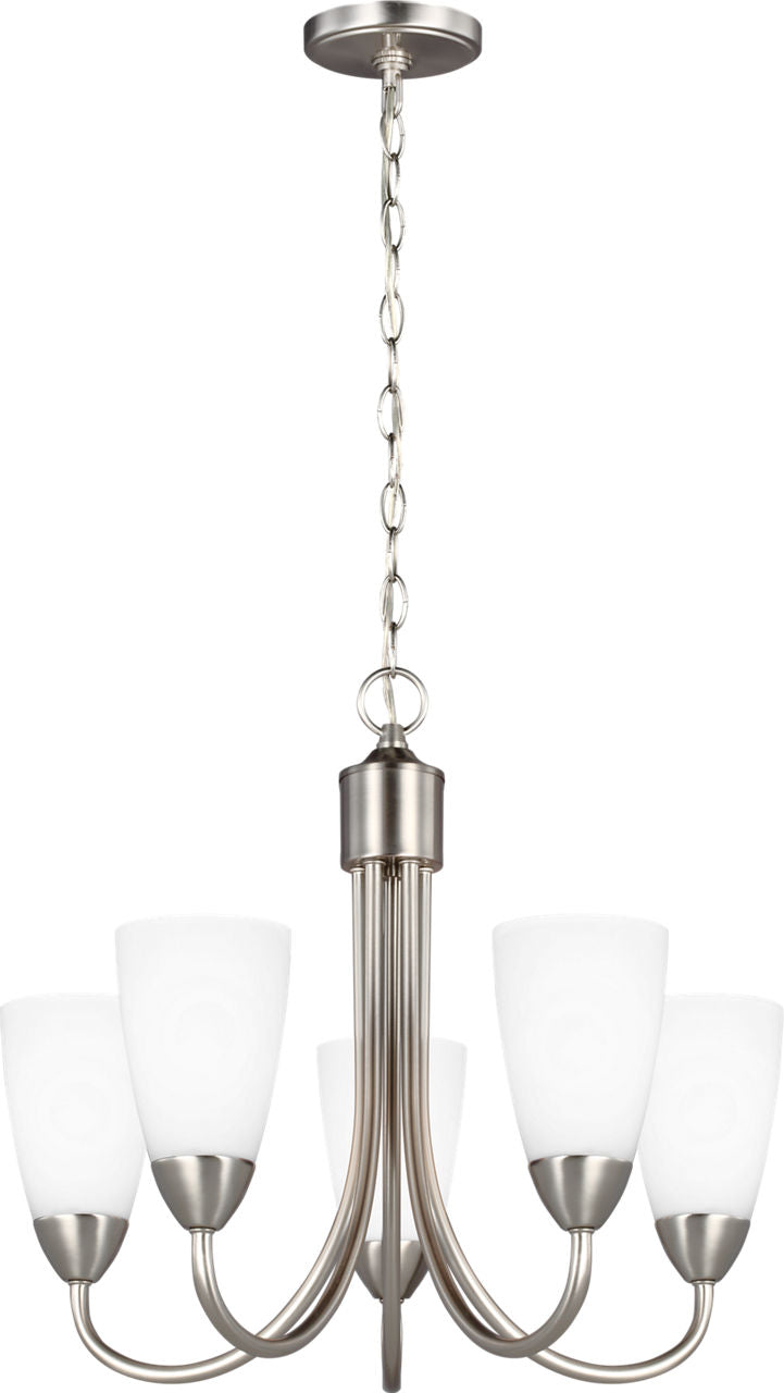 Generation Lighting Seville 5 light brushed nickel chandelier ceiling light