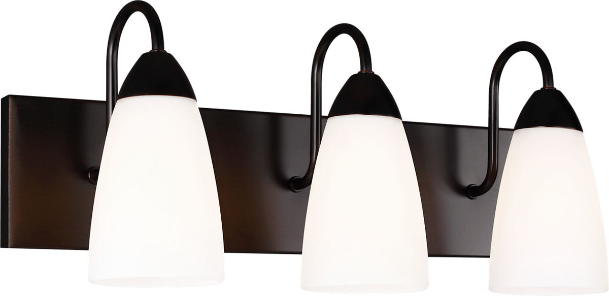 Generation Lighting Seville 3 light bronze bath vanity wall light