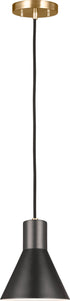 Generation Lighting Towner 1 light satin brass pendant ceiling light