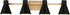 Generation Lighting Towner 4 light satin brass and black bath vanity wall light