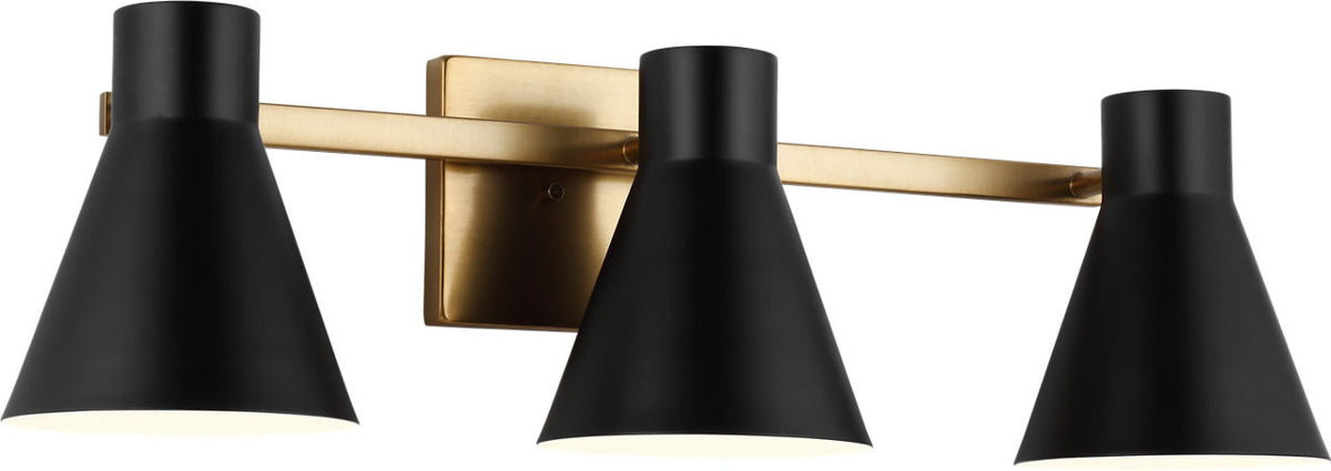 Generation Lighting 4441303EN3-848 Towner 3 Light Satin Brass Bath Vanity Wall Light