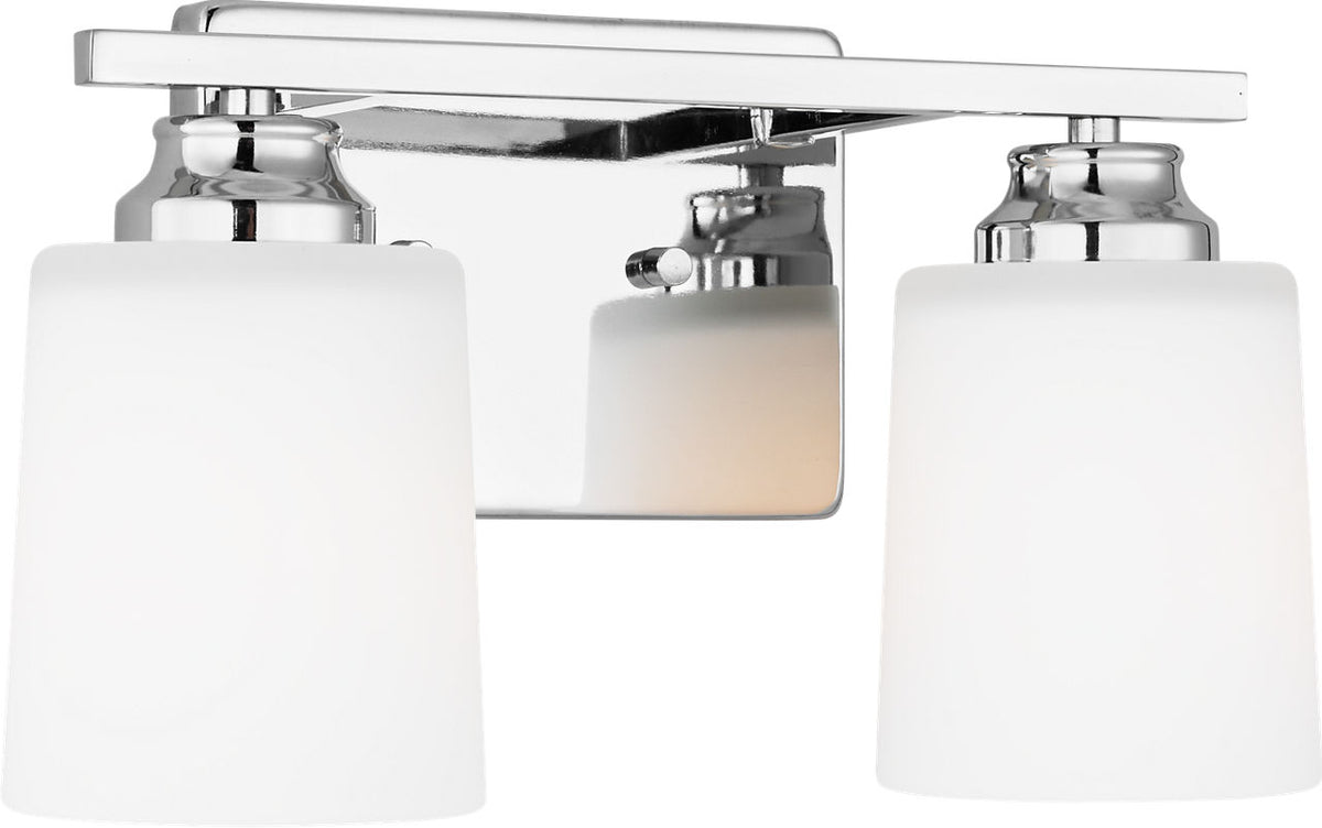 Generation Lighting Vinton 2 light chrome bath vanity wall light