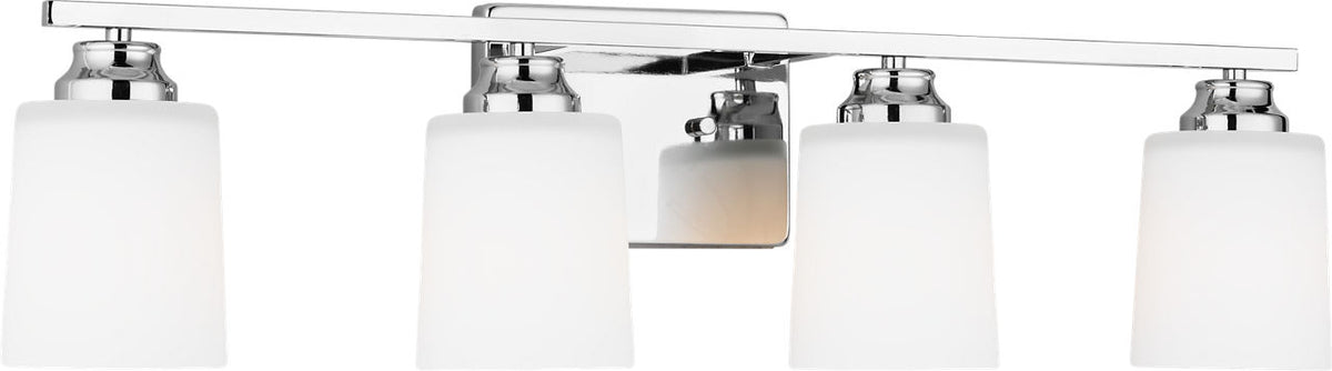 Generation Lighting Vinton 4 light chrome bath vanity wall light